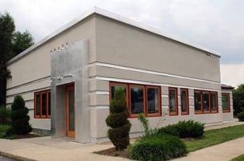 Small Gray Business Building